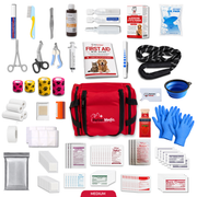 PetVet Medic® Medium Pet First Aid Kit – 100+ Piece Dog & Cat Emergency Kit with Veterinarian-Curated Supplies & Mini First Aid Guide