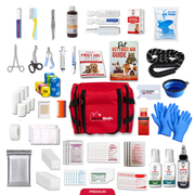 Premium Pet First Aid Kit – Veterinarian-Curated Emergency Supplies & Spiral bound Guide