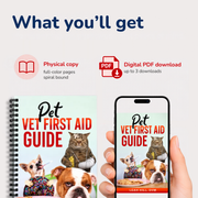 Pet Vet First Aid Guide Spiral Bound and digital edition– Dog & Cat Emergency Handbook with CPR, Toxicity Charts & Step-by-Step First Aid Instructions