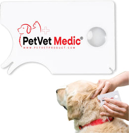 PetVet Medic Tick Remover Card 3-Pack for Dogs & Cats – Wallet-Sized Tick Removal Tool with Built-In Magnifier & Instruction Guide