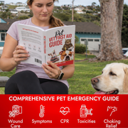 Pet Vet First Aid Guide Paperback and digital edition – Dog & Cat Emergency Handbook with CPR, Toxicity Charts, Dosage Calculators & Step-by-Step Pet First Aid Instructions