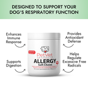 Pet Vet Allergy Relief Chews for Dogs (Beef Liver) – Itchy Skin Relief for Dog Allergies – Dog Itch Relief, Dog Skin Irritation Treatment, Dog Allergy Chews, Pet Probiotics for Dogs – Dog Health
