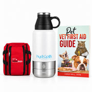 Pet Travel & Adventure Bundle — Small First Aid Kit + Pet First Aid Guide + HydroPet Water Bottle