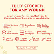 Premium Pet First Aid Kit – Veterinarian-Curated Emergency Supplies & Spiral bound Guide
