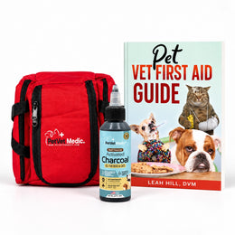 Pet Emergency Preparedness Bundle – Small First Aid Kit + Pet First Aid Guide + Activated Charcoal