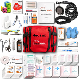 Pet First Aid Kit – Veterinarian-Curated Emergency Supplies & Guide Medium